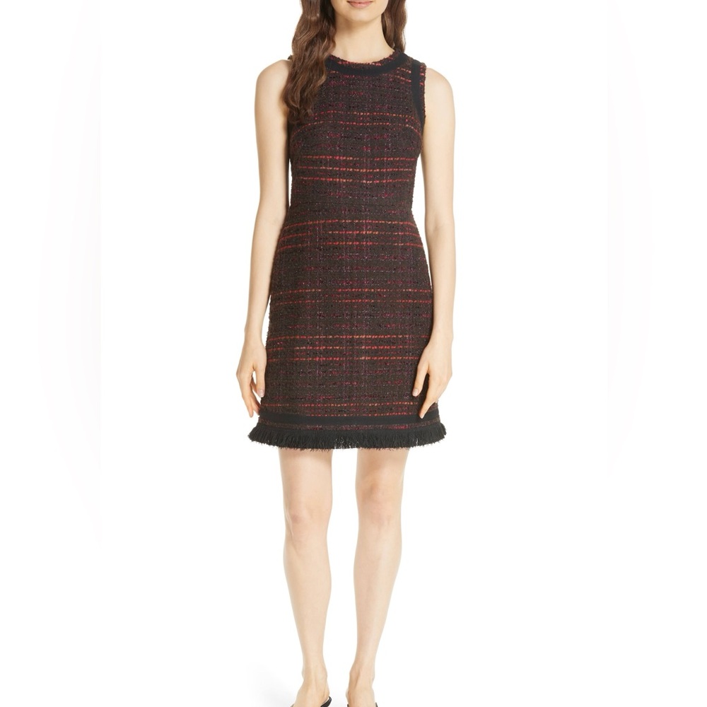 Kate Spade Multi Tweed Fringe Dress